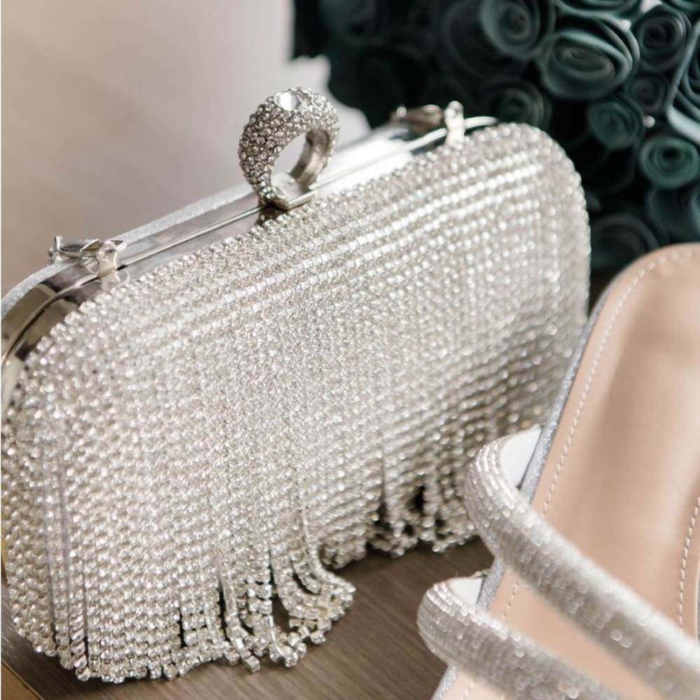 Glitter rhinestone clutch purse